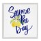 Stupell Industries Cursive Squeeze The Day Framed Giclee, design by Lanie Loreth